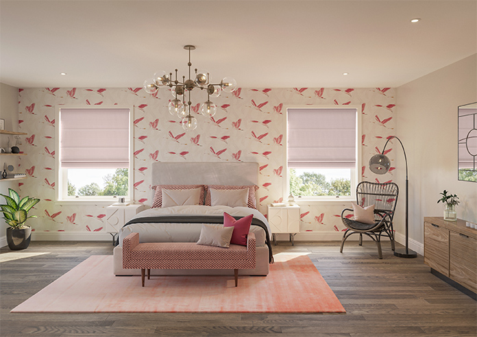 Menton, Dusted Pink - Roman Blind - Image 8